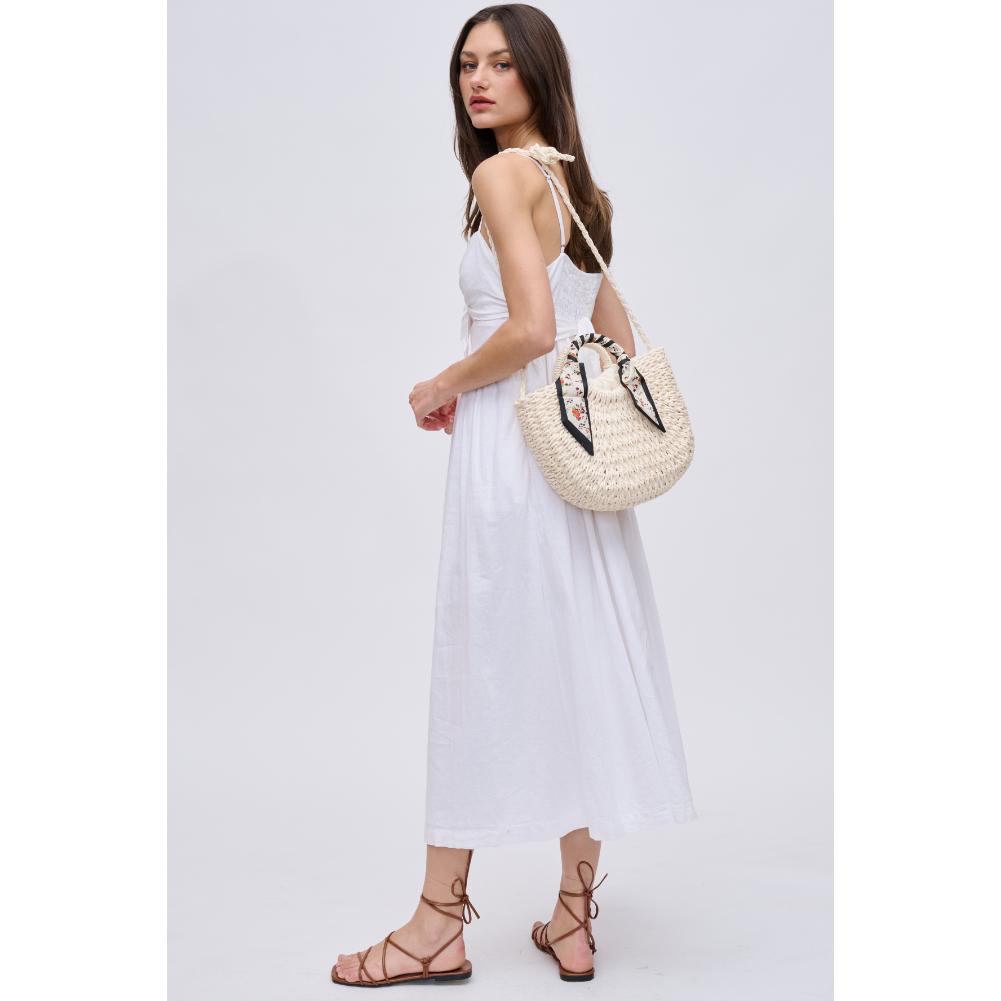 Woman wearing Ivory Urban Expressions Olivia Tote 840611191168 View 3 | Ivory