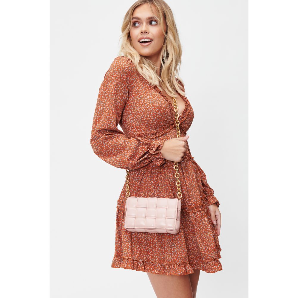 Woman wearing French Rose Urban Expressions Holden Crossbody 840611101297 View 4 | French Rose