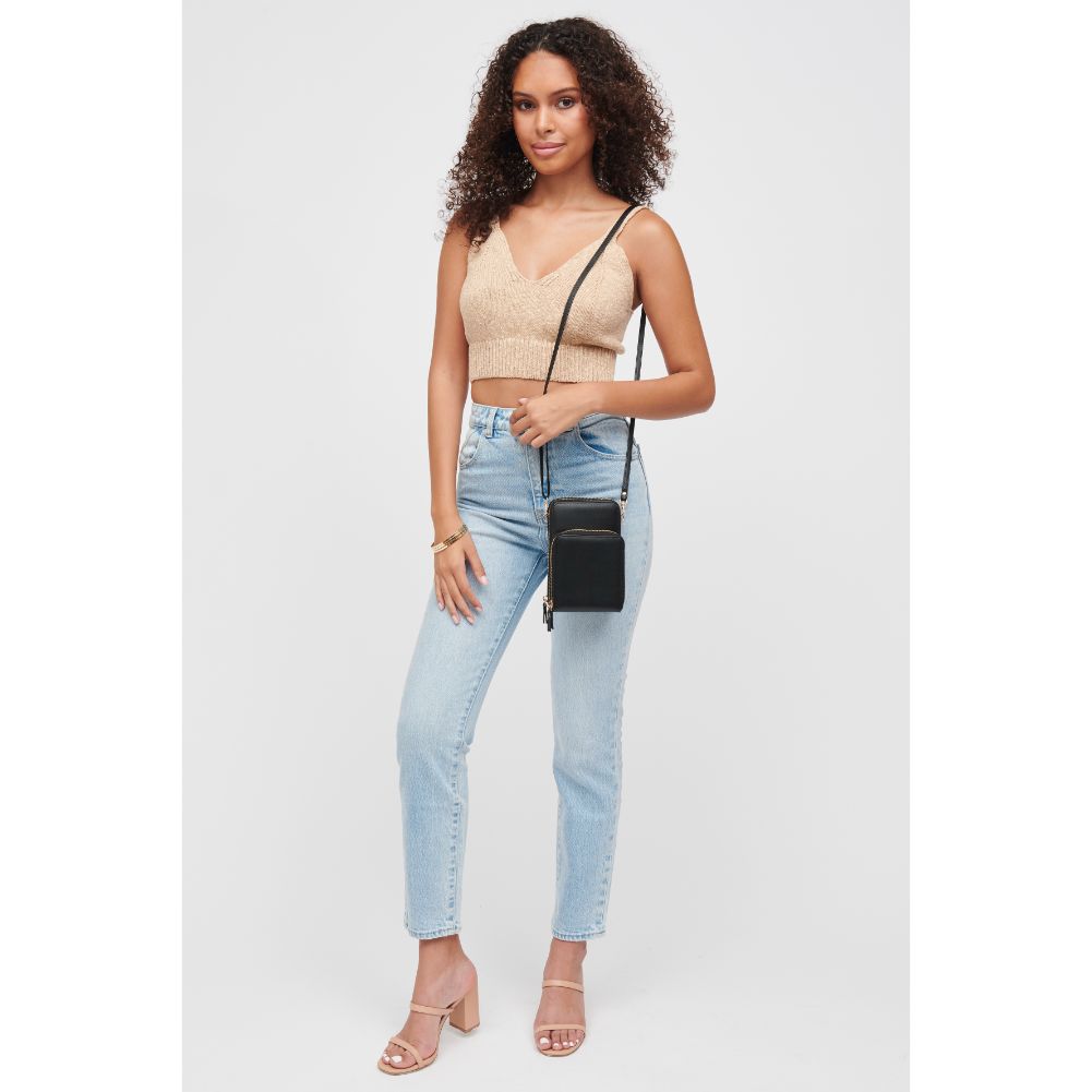 Woman wearing Black Urban Expressions Jorgie Crossbody 840611182623 View 3 | Black