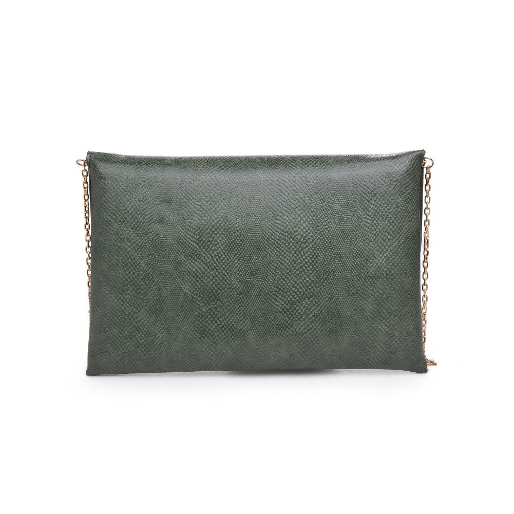 Product Image of Urban Expressions Lena Lizard Clutch 840611174123 View 3 | Forest