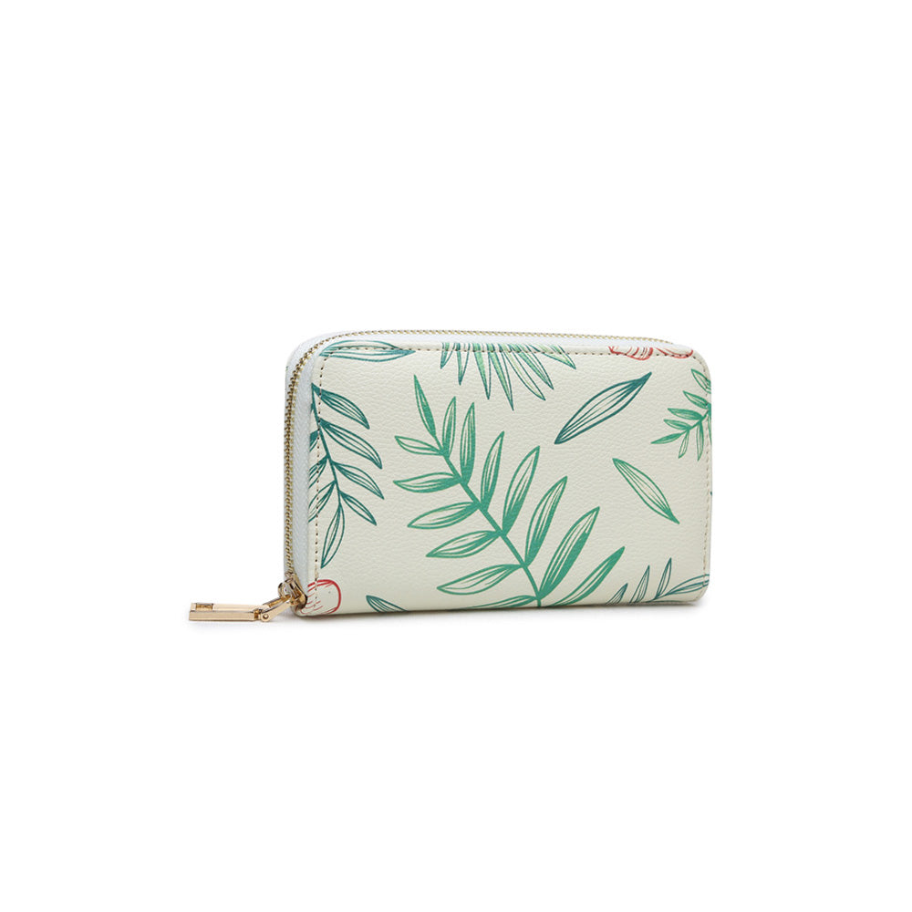 Woman wearing Ivory Multi Urban Expressions Hula Wallet 840611145277 View 6 | Ivory Multi