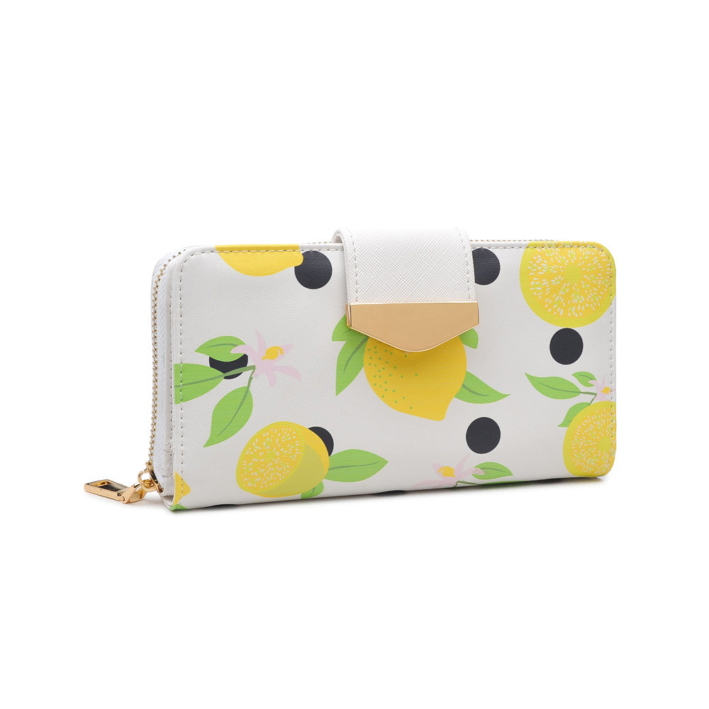 Woman wearing White Lemon Urban Expressions Poppy Lemon Wallet 840611143990 View 6 | White Lemon