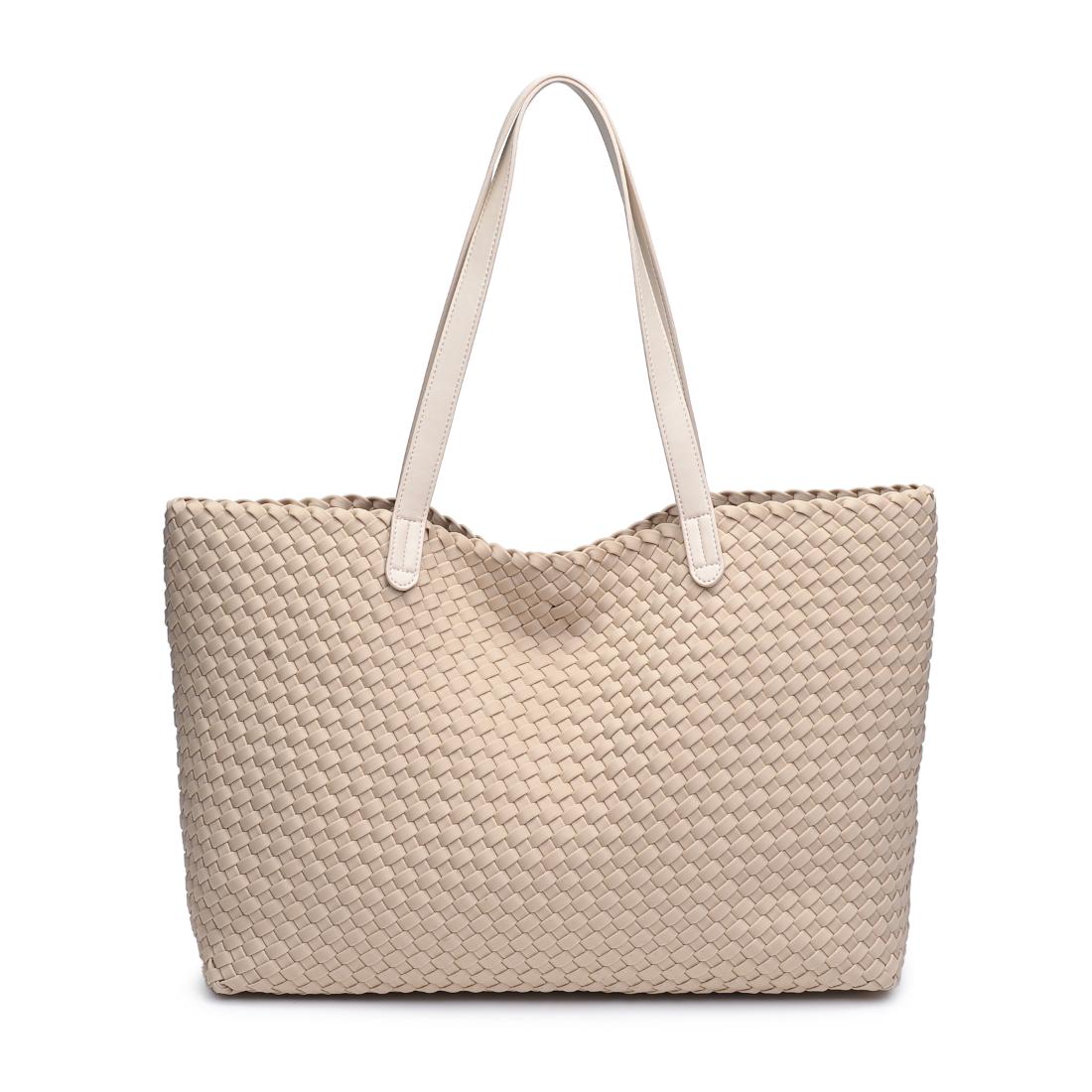 Woman wearing Cream Urban Expressions Evie Tote 840611146793 View 7 | Cream