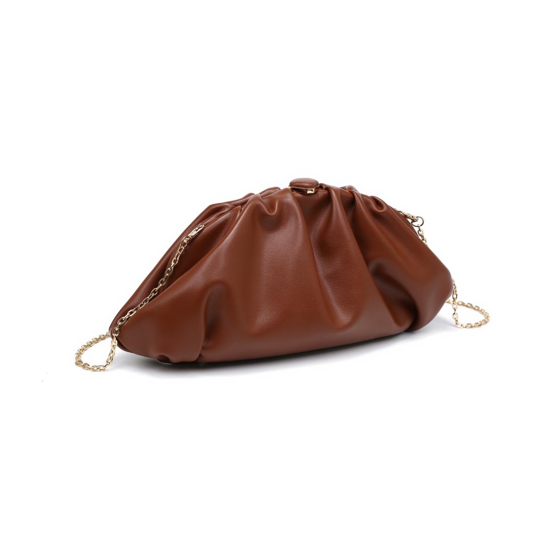 Woman wearing Chocolate Urban Expressions Jennifer Clutch 840504208249 View 6 | Chocolate