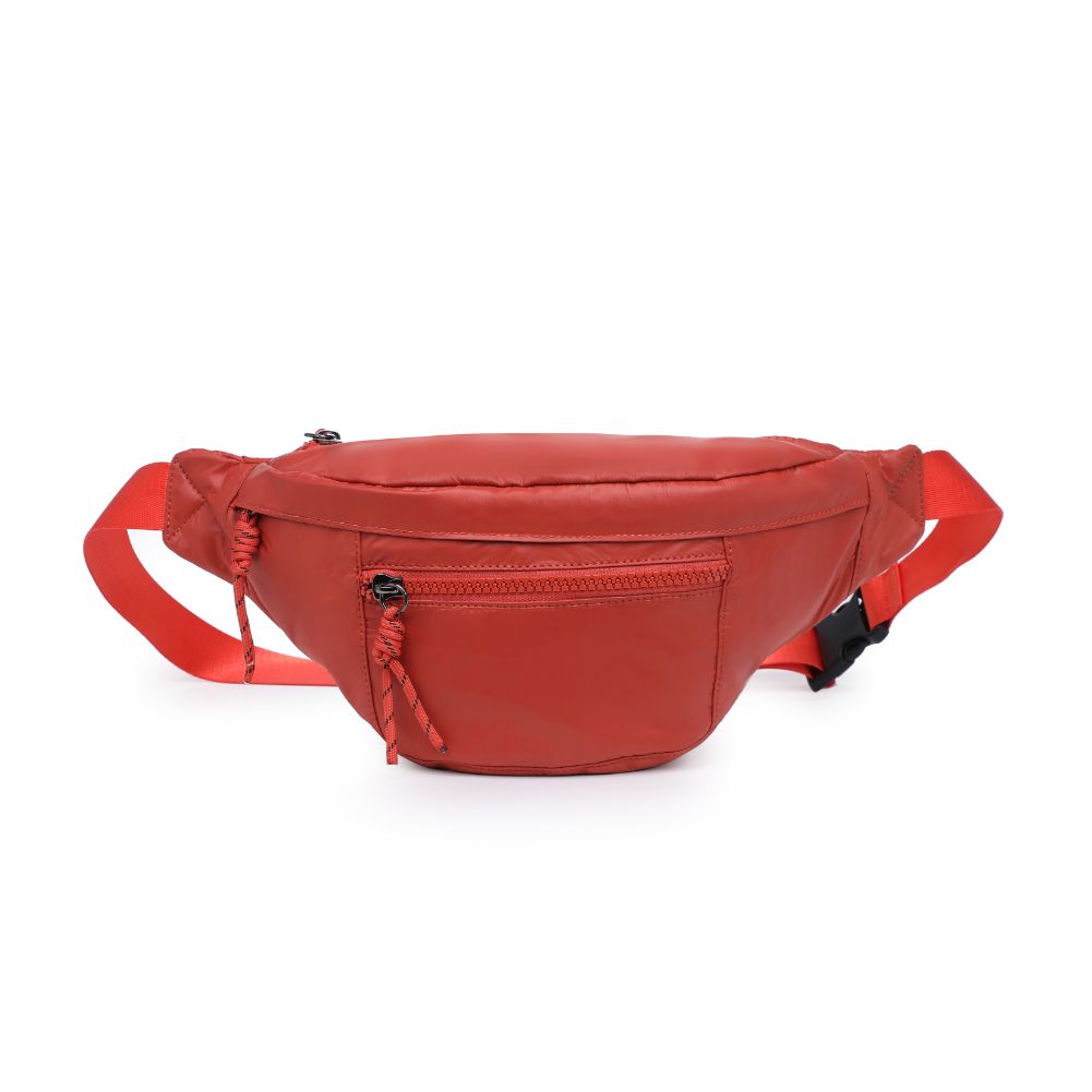Woman wearing Rust Urban Expressions Laurence - Nylon Belt Bag 840611114860 View 5 | Rust