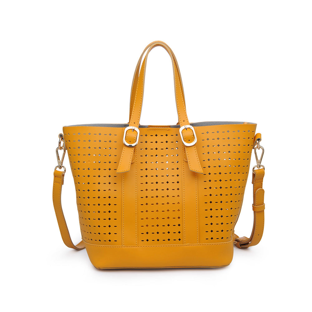 Woman wearing Mustard Urban Expressions Magnolia Tote NA-840611158864 View 7 | Mustard