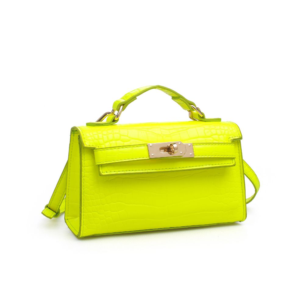 Product Image of Urban Expressions Georgina Croc Crossbody 840611171948 View 6 | Neon Yellow