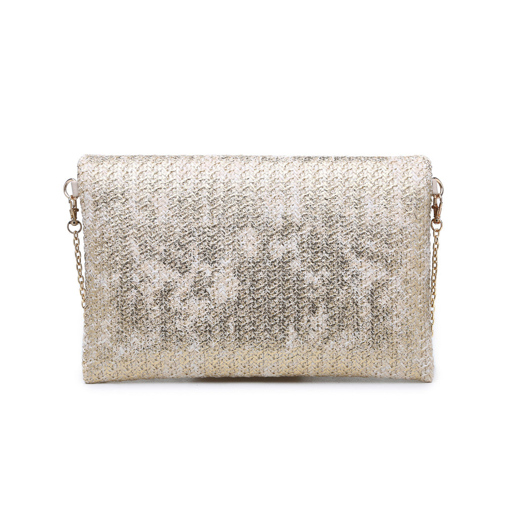 Product Image of Urban Expressions Maui Metallic Clutch NA-840611145208 View 3 | Ivory