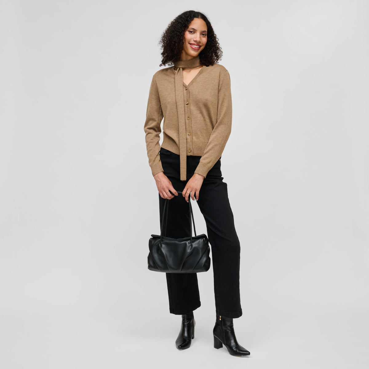Woman wearing Black Urban Expressions Ryker Satchel 840504213274 View 4 | Black