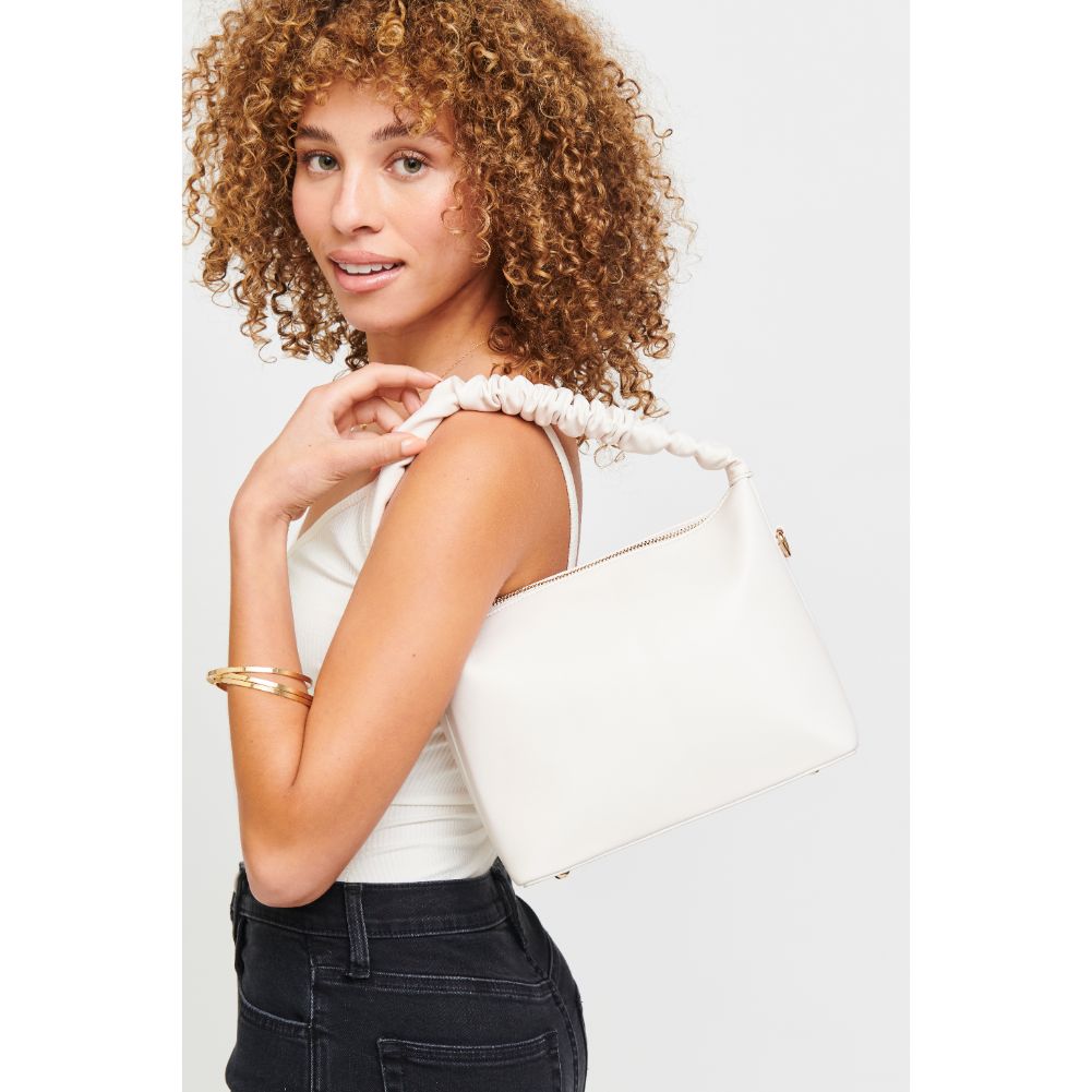 Woman wearing White Urban Expressions Maddie Crossbody 840611179326 View 3 | White