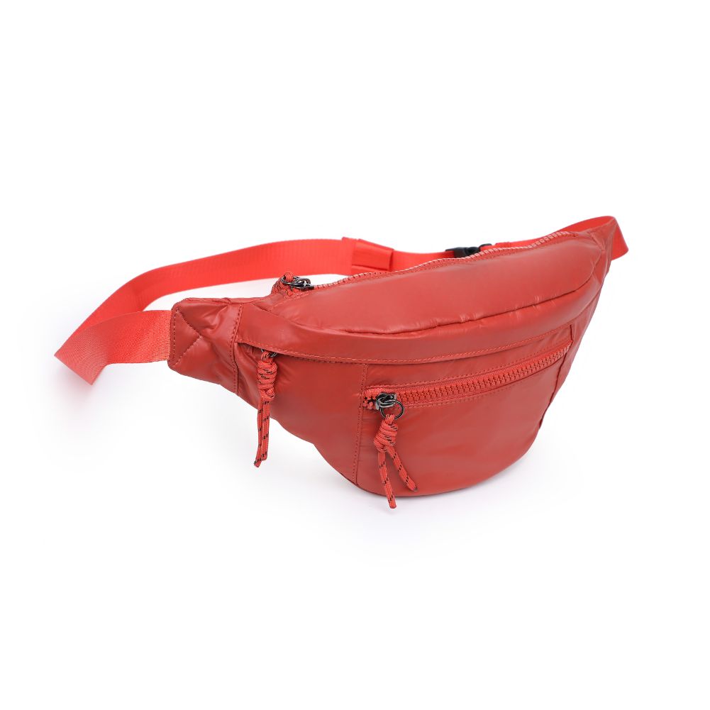 Woman wearing Rust Urban Expressions Laurence - Nylon Belt Bag 840611114860 View 6 | Rust