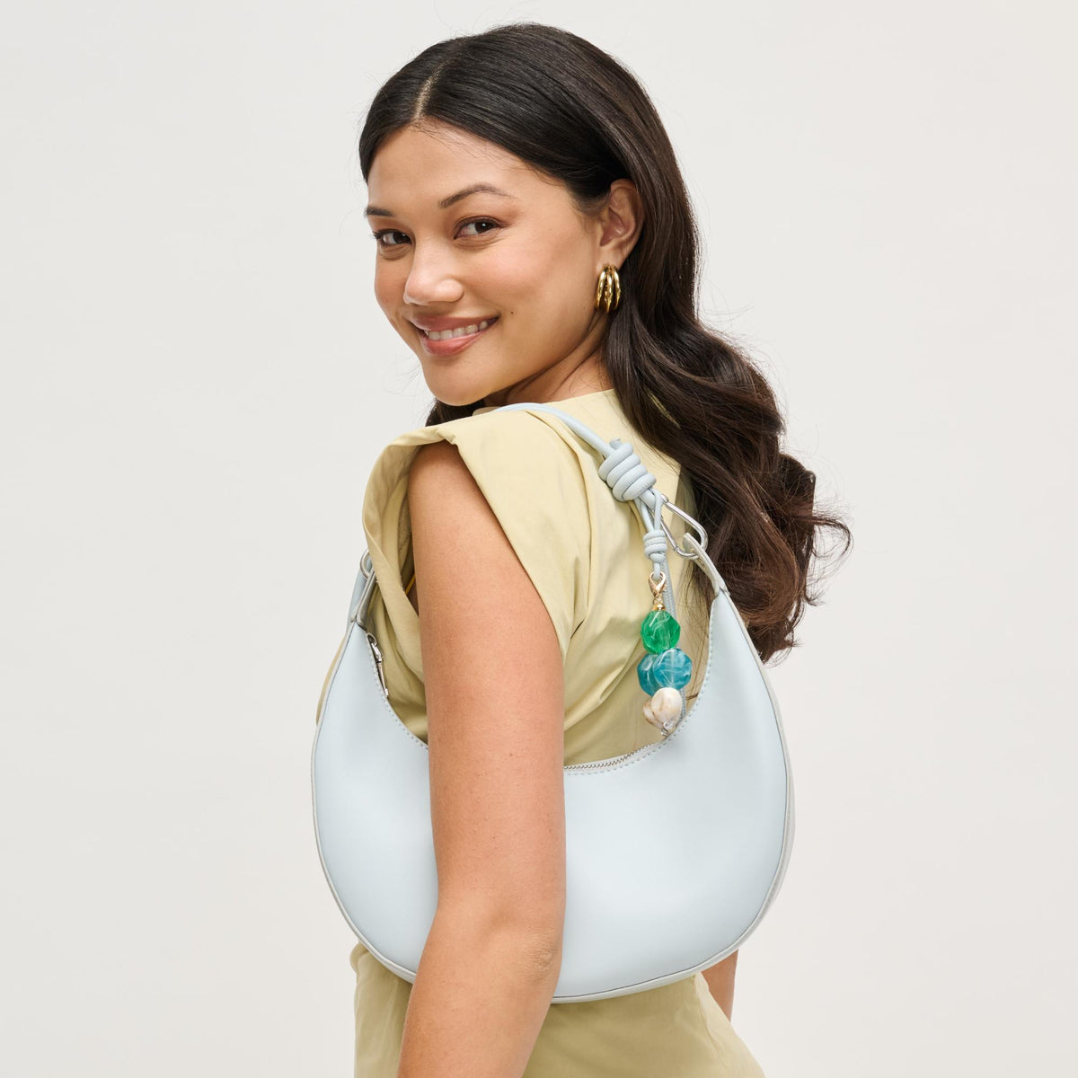Woman wearing Blue Urban Expressions Emilia Hobo 840504206450 View 1 | Blue