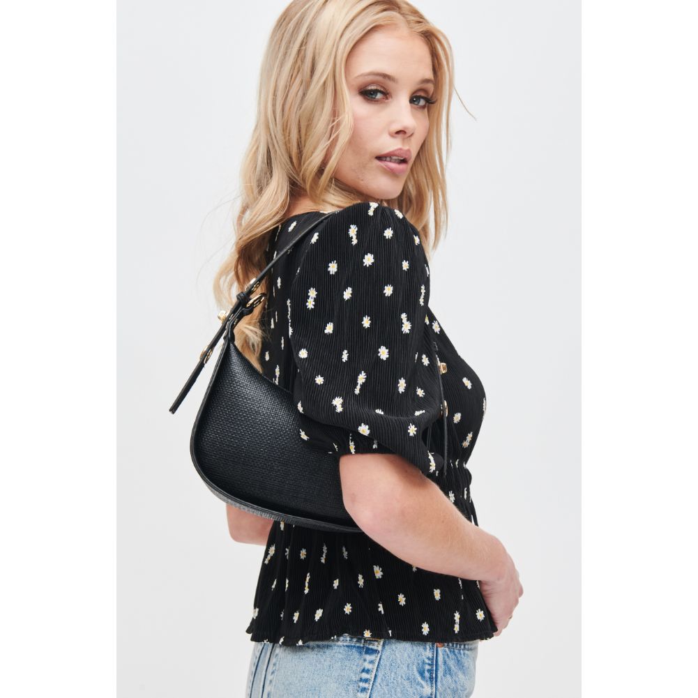 Woman wearing Black Urban Expressions Rhoda Shoulder Bag 840611118523 View 2 | Black