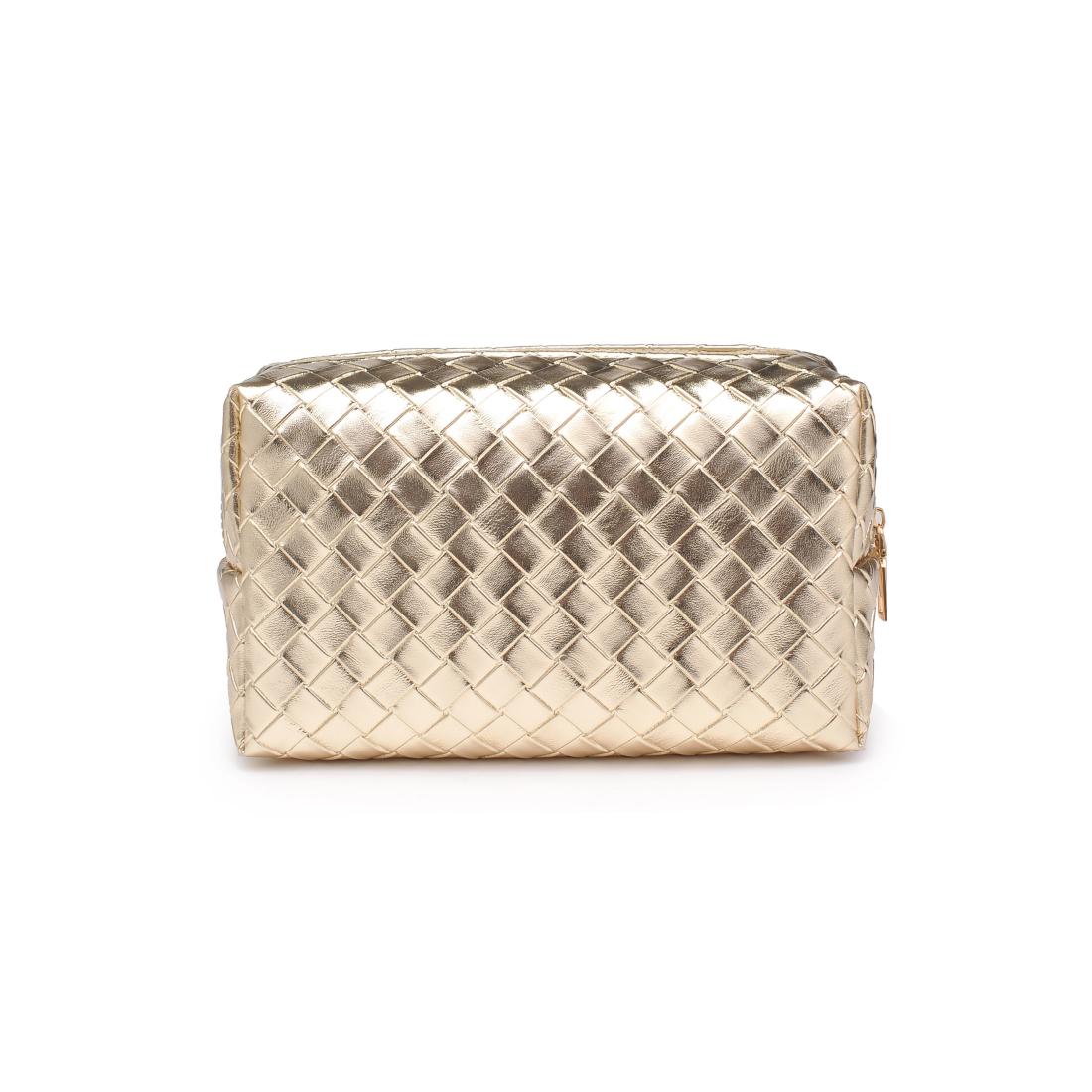 Urban Essentials Weave & Wander Cosmetic & Travel Organizer Pouch 840611197856 View 7 | Gold