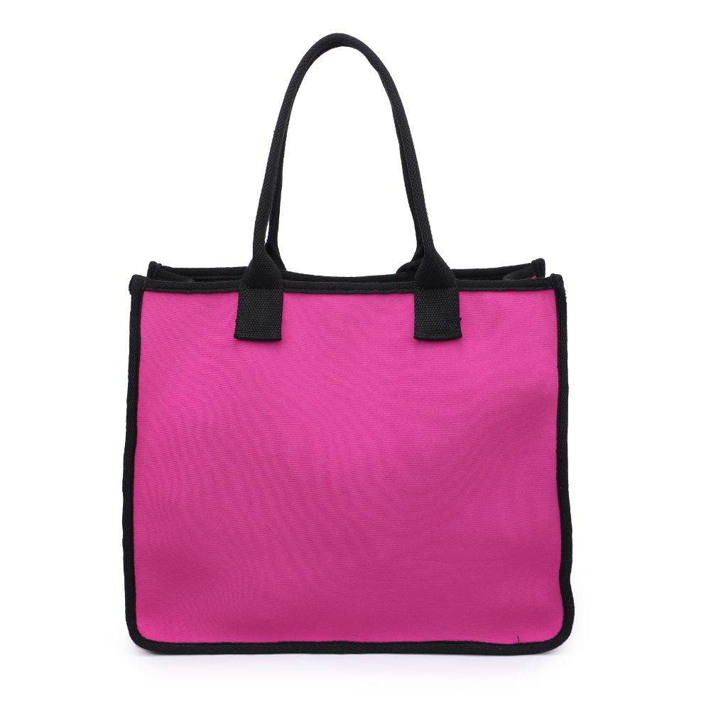 Woman wearing Magenta Urban Expressions Wade Tote 840611118172 View 7 | Magenta