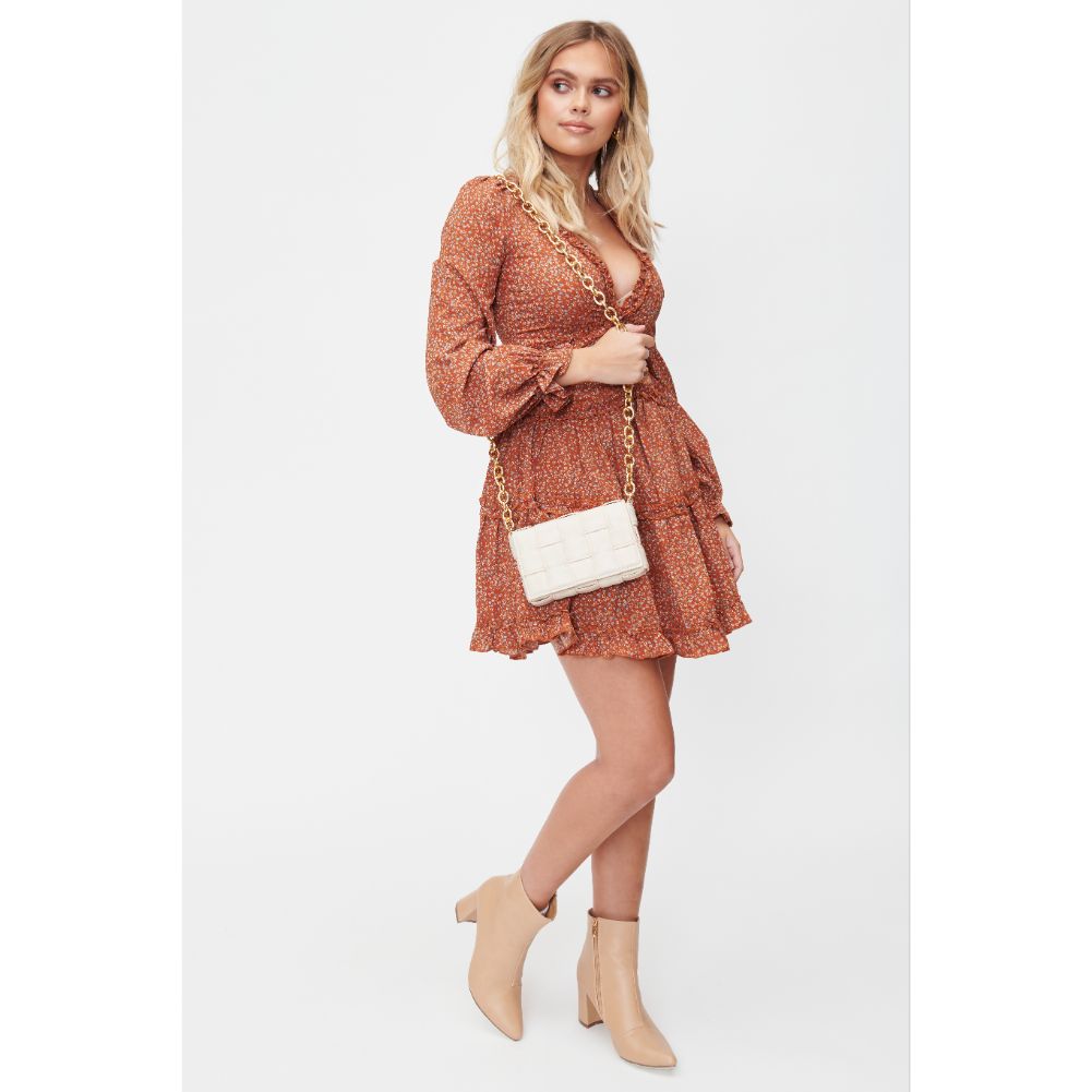 Woman wearing Oatmilk Urban Expressions Holden Crossbody 840611101242 View 3 | Oatmilk