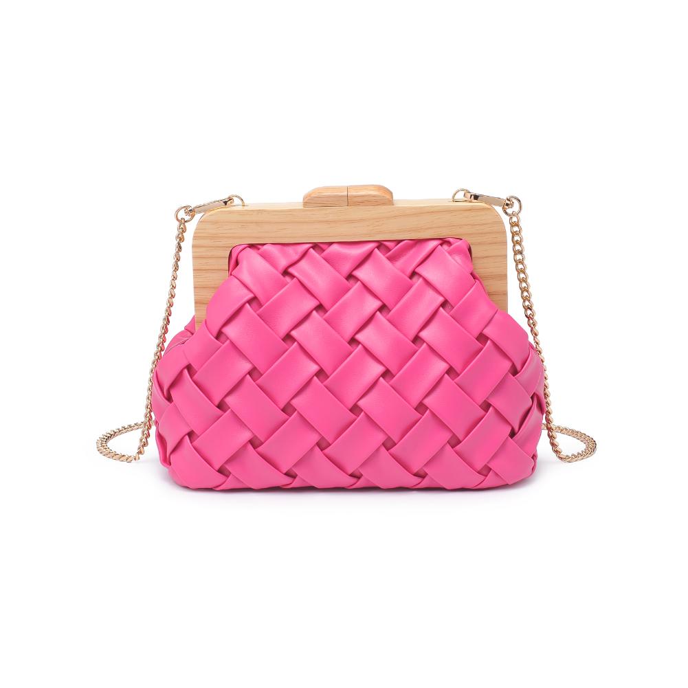 Woman wearing Hot Pink Urban Expressions Matilda Clutch 840611192110 View 5 | Hot Pink