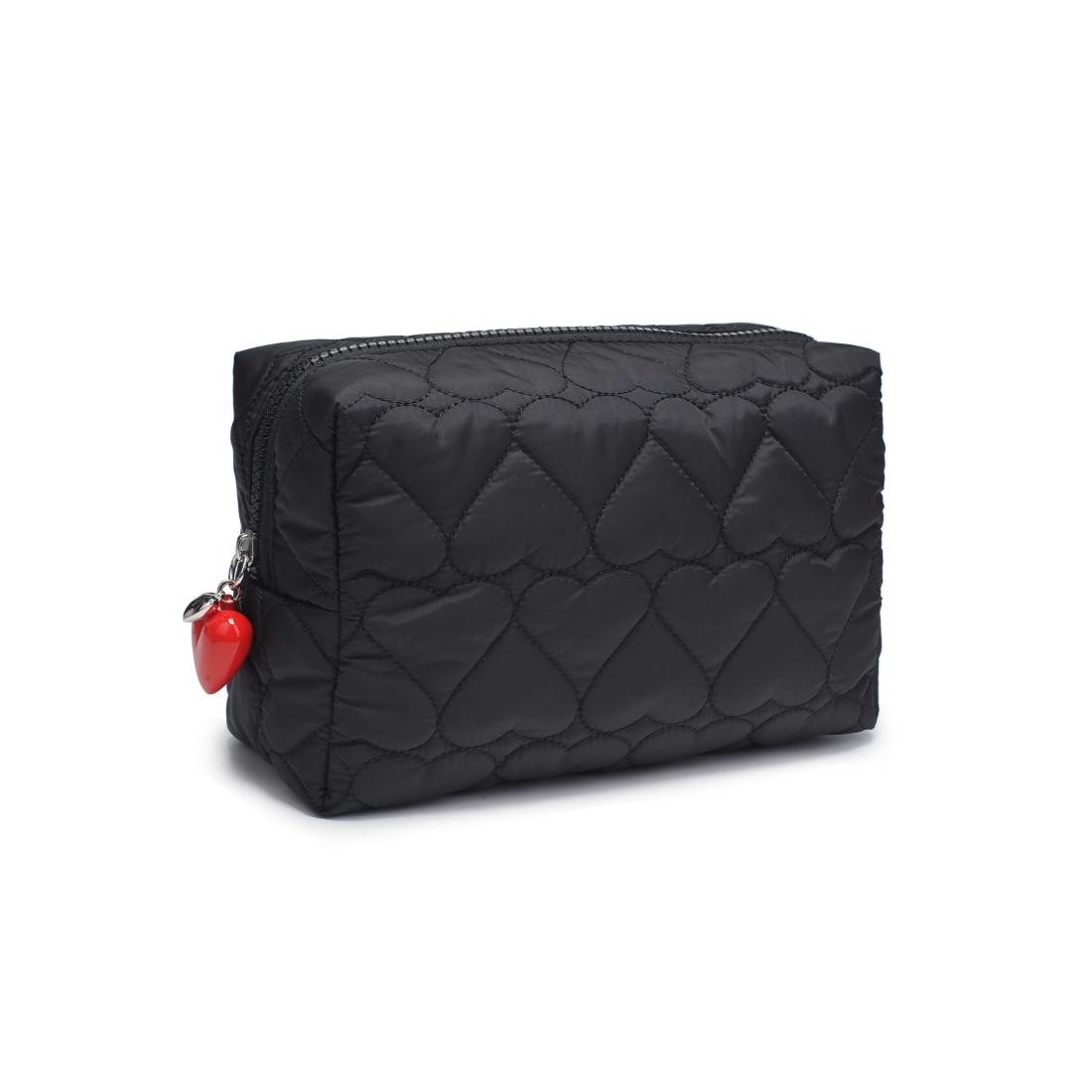 Urban Essentials Pull My Heart Cosmetic & Travel Organizer Pouch 840611196965 View 6 | Black