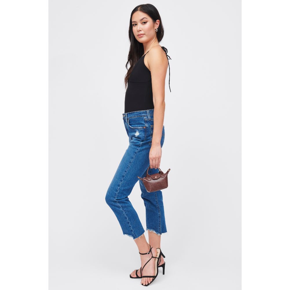 Woman wearing Chocolate Urban Expressions Hayley Mini Bag 840611185723 View 3 | Chocolate