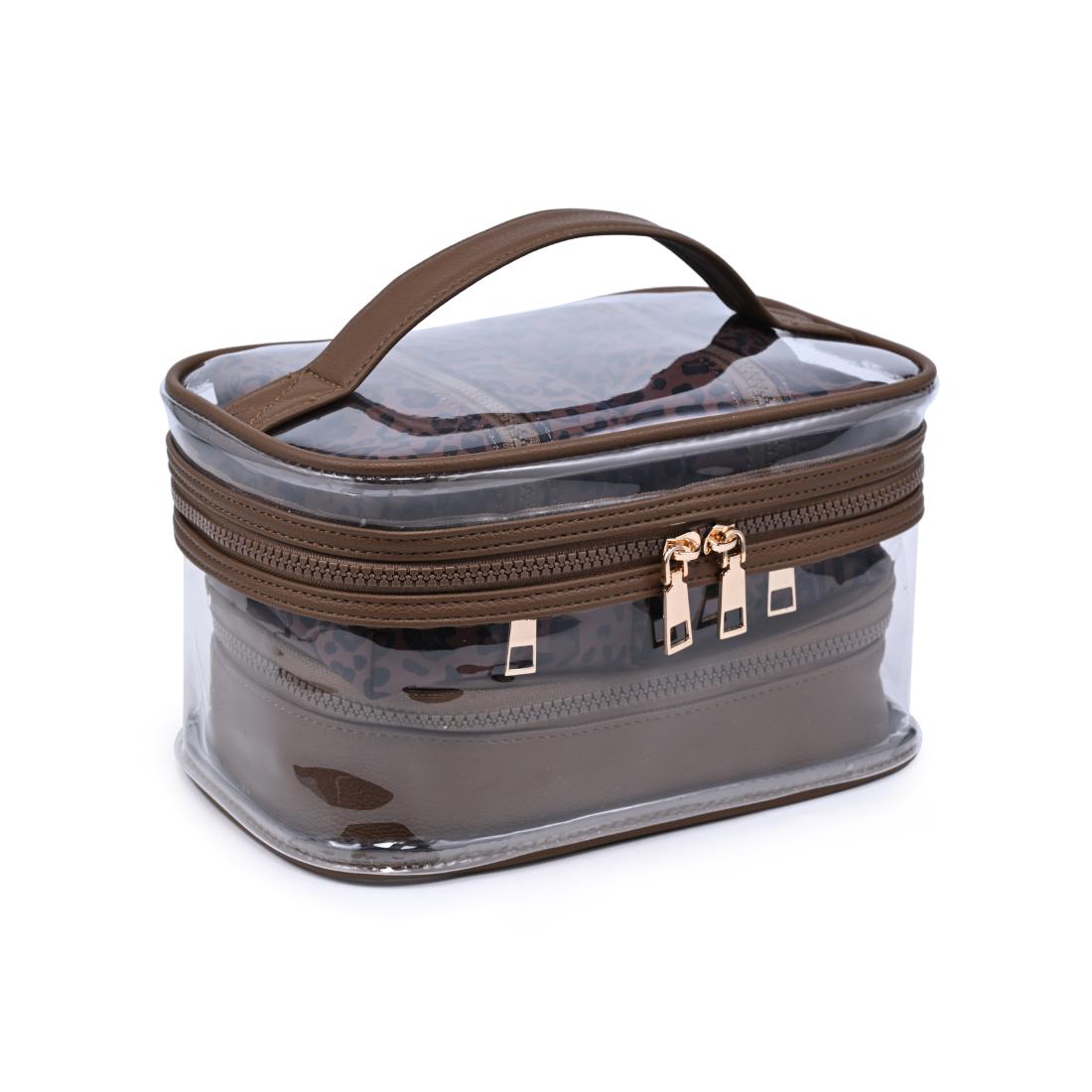 Urban Essentials Safari Chic - 4 Piece Train Case Set 840504215766 View 6 | Chocolate Leopard