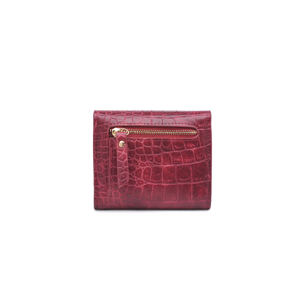 Product Image of Urban Expressions Layla Croc Wallet NA-840611154101 View 3 | Burgundy