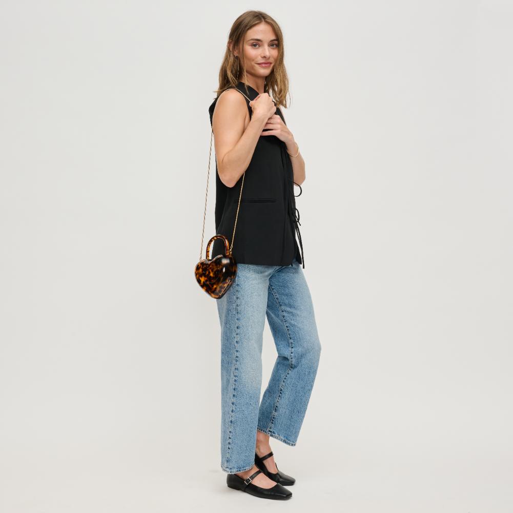 Woman wearing Tortoise Urban Expressions Cameron Evening Bag 840611128393 View 4 | Tortoise