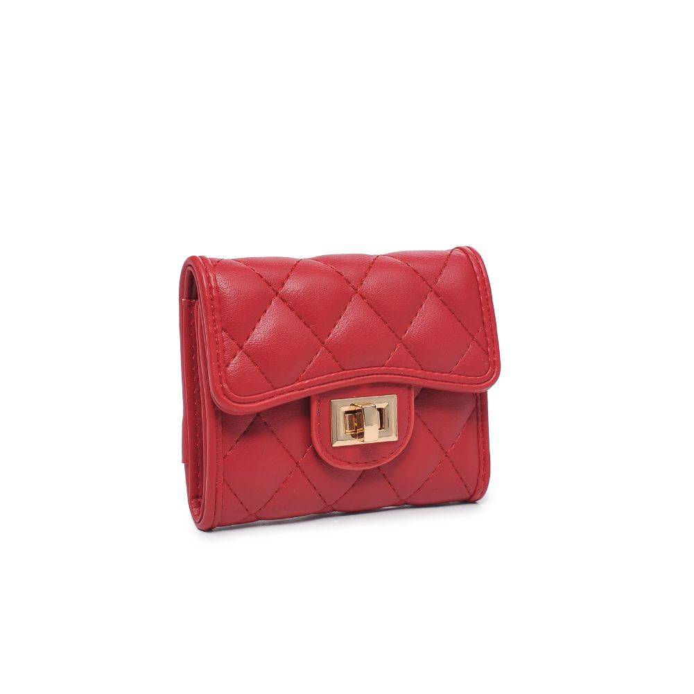 Woman wearing Red Urban Expressions Shantel - Quilted Wallet 840611104748 View 6 | Red