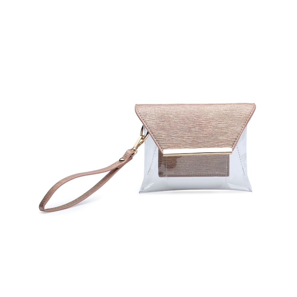 Product Image of Urban Expressions Reese Metallic Wristlet NA-840611163448 View 5 | Rose Gold