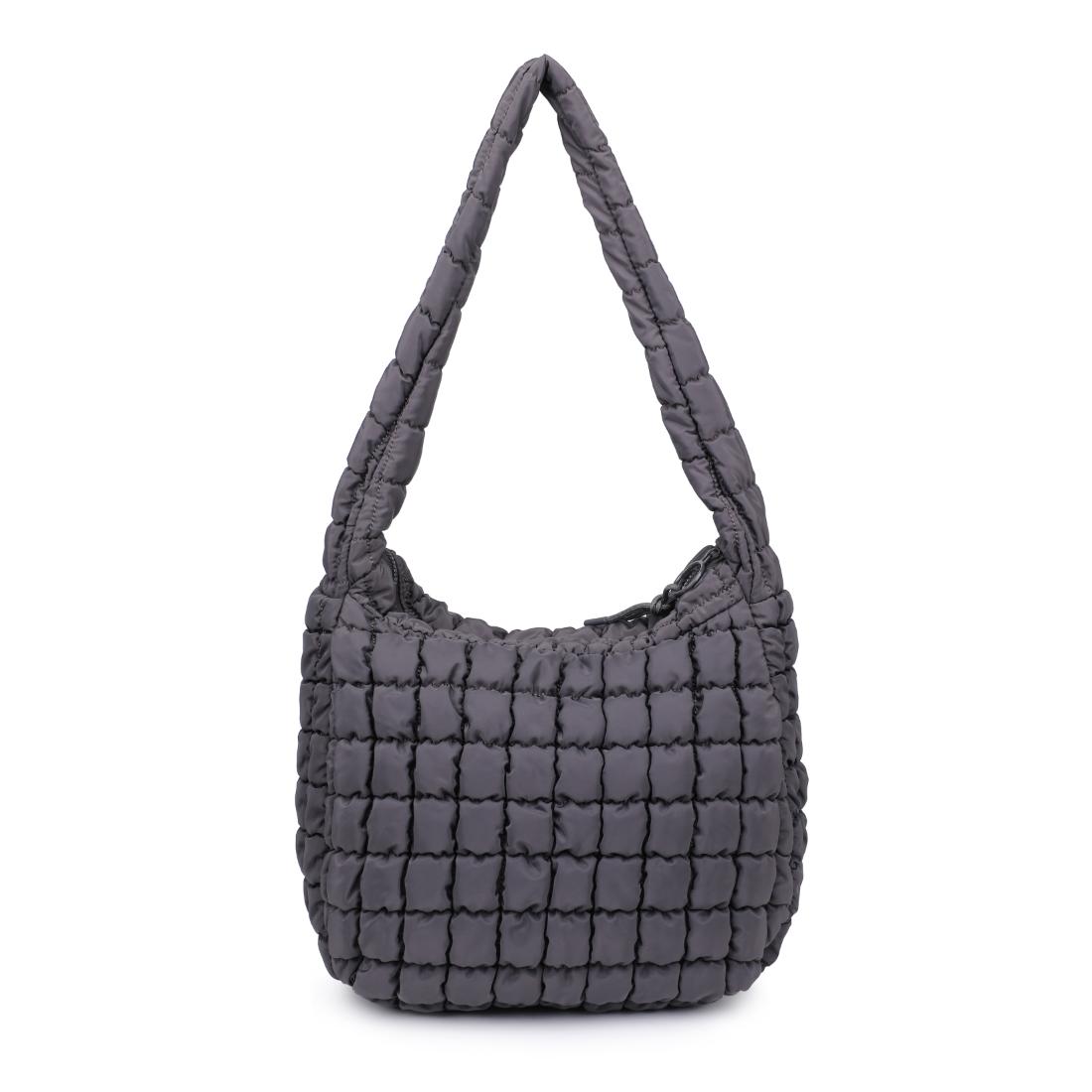 Woman wearing Carbon Urban Expressions Tamsin - Quilted Puffer Hobo 840504200489 View 7 | Carbon