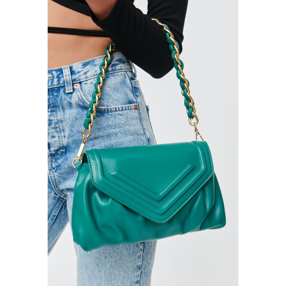 Woman wearing Emerald Urban Expressions Adrienne Crossbody 840611103031 View 4 | Emerald