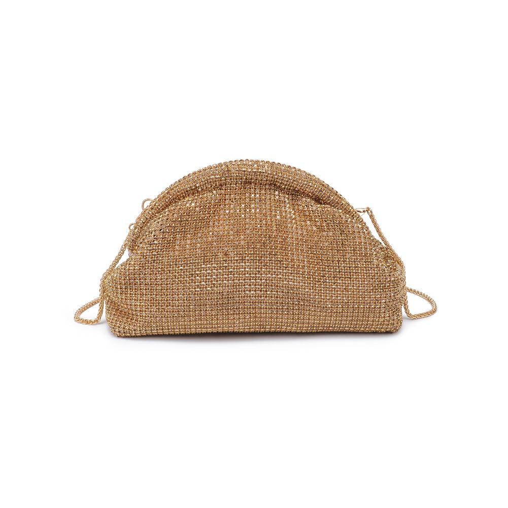 Woman wearing Gold Urban Expressions Mariah Evening Bag 840611129956 View 5 | Gold