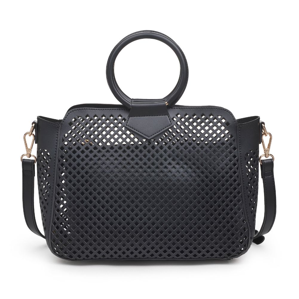 Woman wearing Black Urban Expressions Jaclyn Satchel 840611169624 View 5 | Black