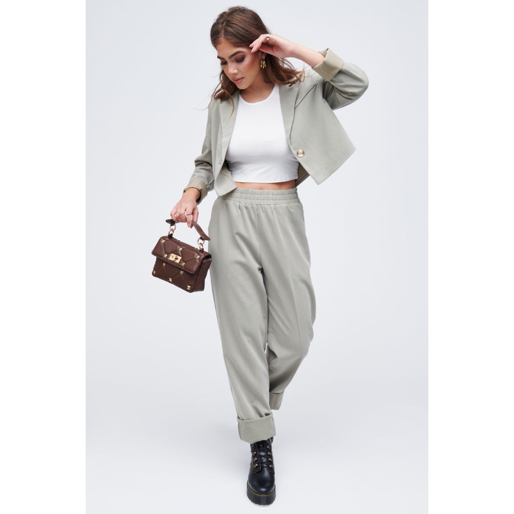 Woman wearing Chocolate Urban Expressions Aiza Crossbody 818209010566 View 4 | Chocolate