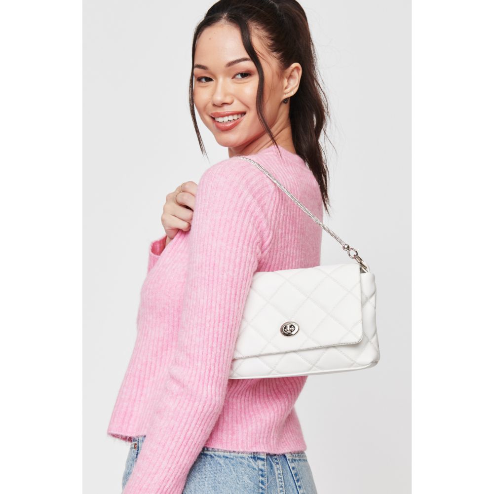 Woman wearing White Urban Expressions Sierra Crossbody 840611104823 View 1 | White