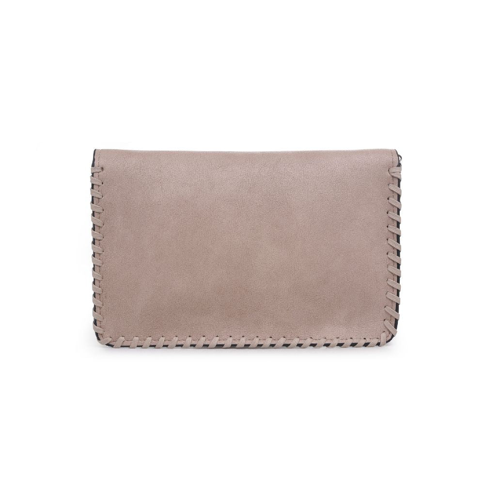 Woman wearing Taupe Urban Expressions Elizabeth Crossbody 840611131355 View 7 | Taupe