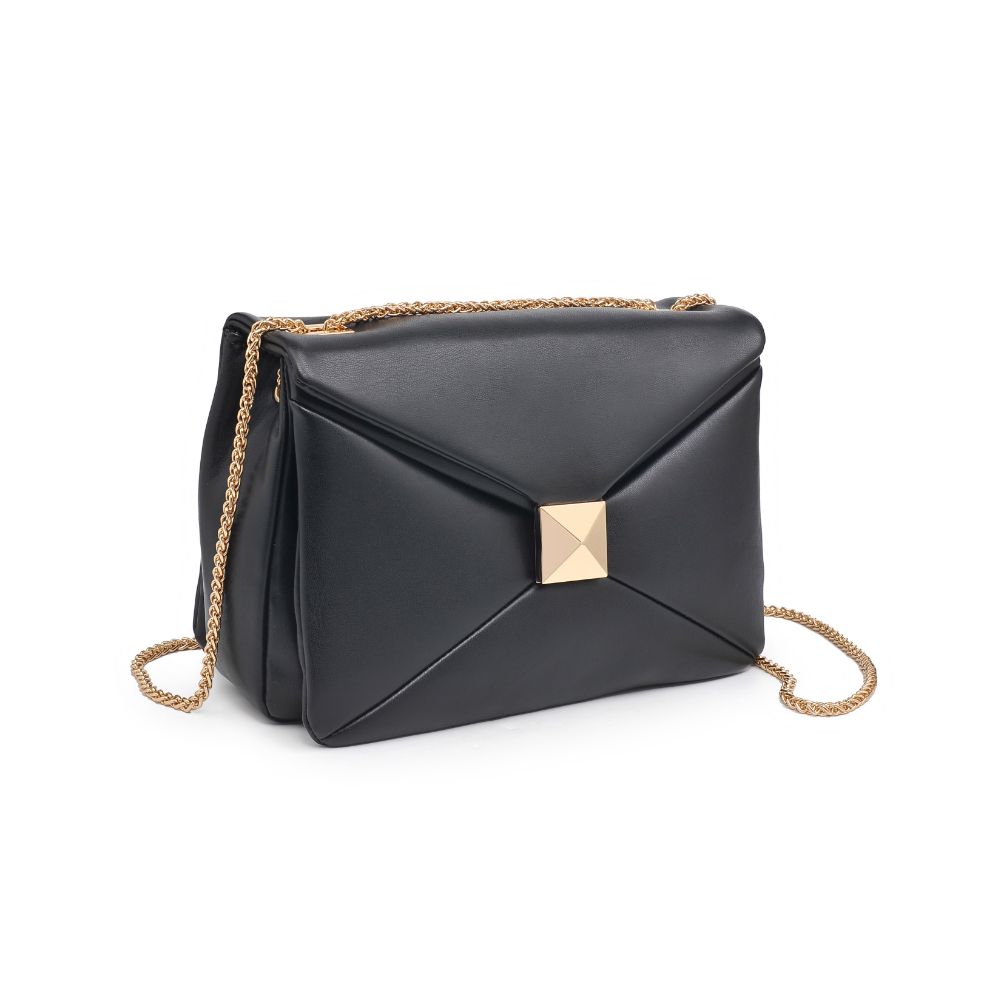 Woman wearing Black Urban Expressions Ribbon Crossbody 840611102805 View 6 | Black