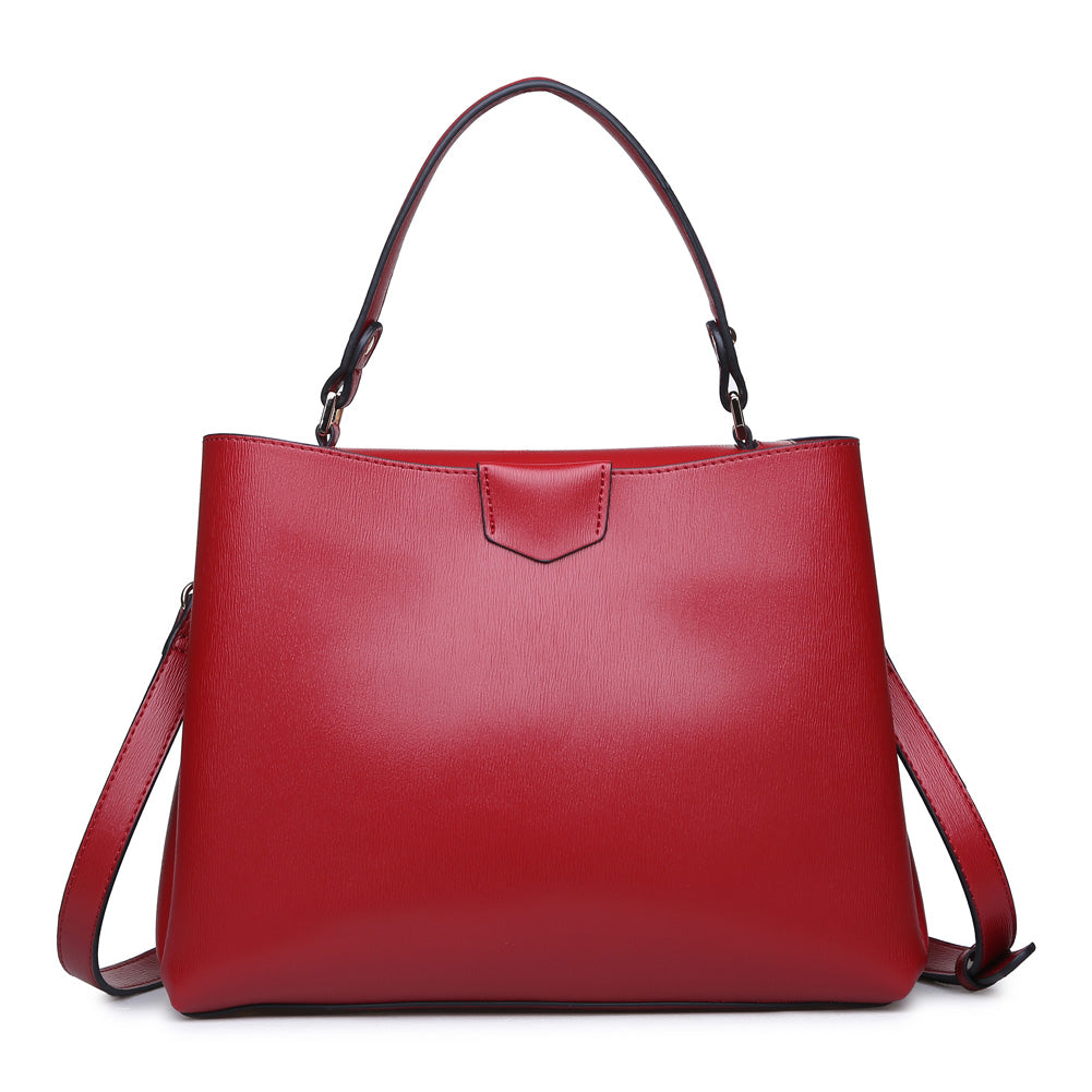 Woman wearing Red Urban Expressions Jessamy Tote NA-840611149312 View 5 | Red