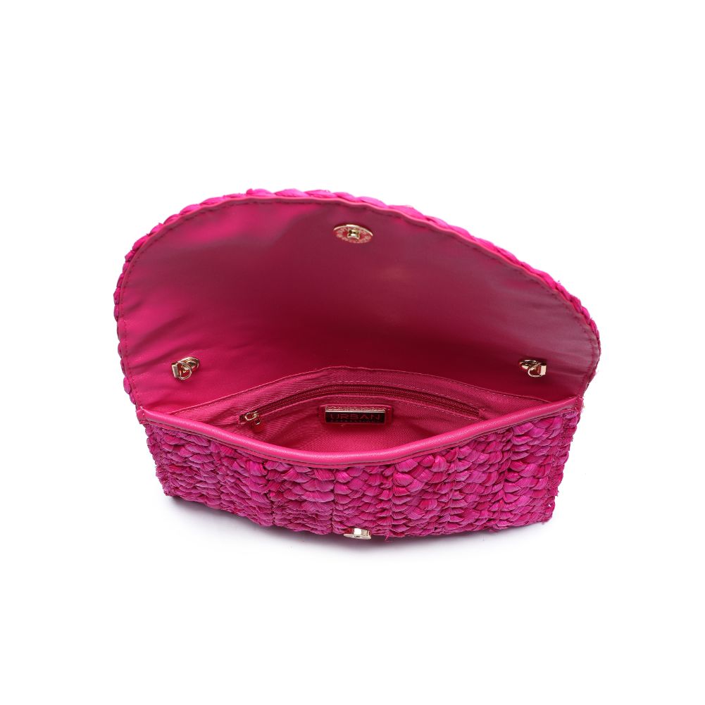 Woman wearing Magenta Urban Expressions Aegean Clutch 840611100771 View 9 | Magenta