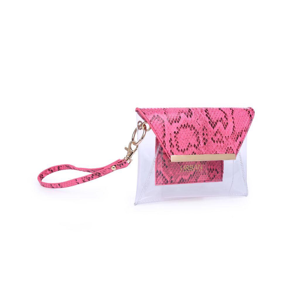 Product Image of Urban Expressions Reese - Neon Snake Wristlet 840611163462 View 6 | Neon Pink