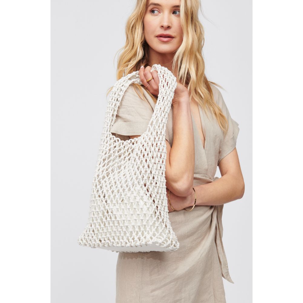 Woman wearing White Urban Expressions Antigua Tote 818209016025 View 1 | White