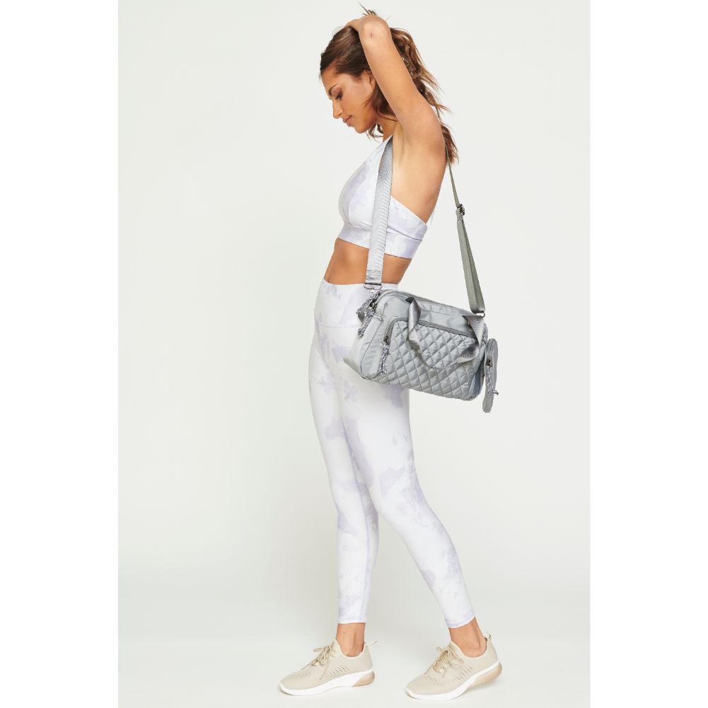 Woman wearing Carbon Urban Expressions Payton Crossbody 840611180568 View 4 | Carbon