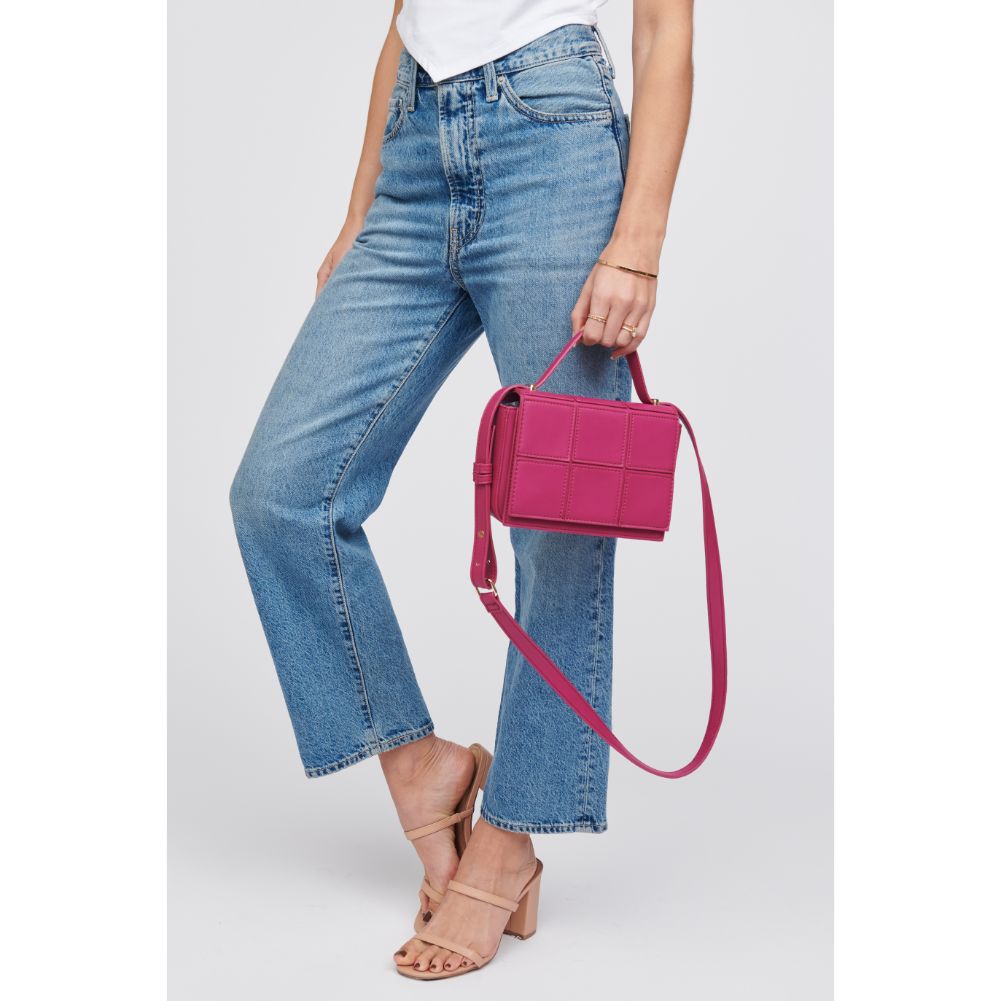 Woman wearing Magenta Urban Expressions Amanda Crossbody 818209016056 View 4 | Magenta