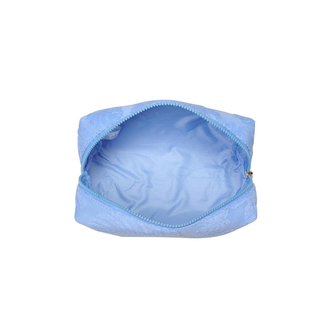 Urban Essentials Palm Breeze Cosmetic & Travel Organizer Pouch 840611195333 View 8 | Light Blue
