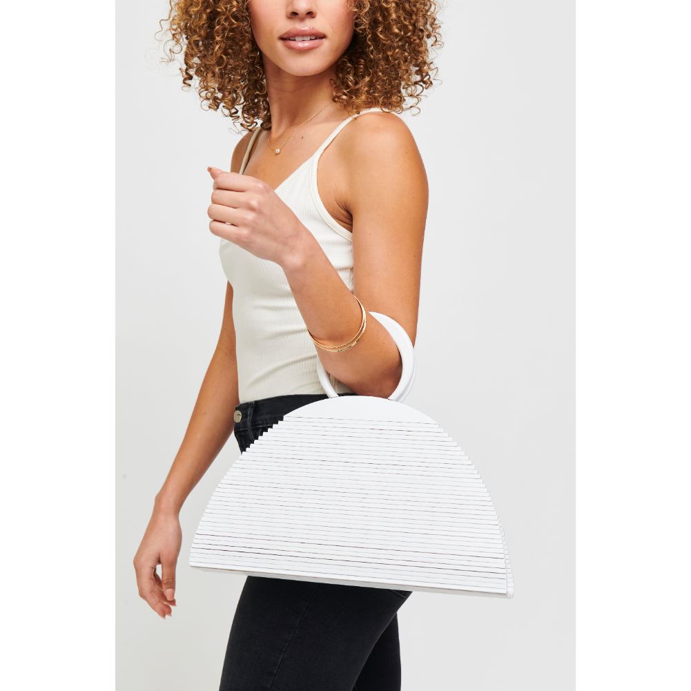 Woman wearing White Urban Expressions Maldives Tote 840611181770 View 2 | White