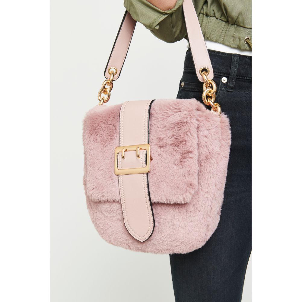 Woman wearing Blush Urban Expressions Sully Crossbody NA-840611154309 View 2 | Blush