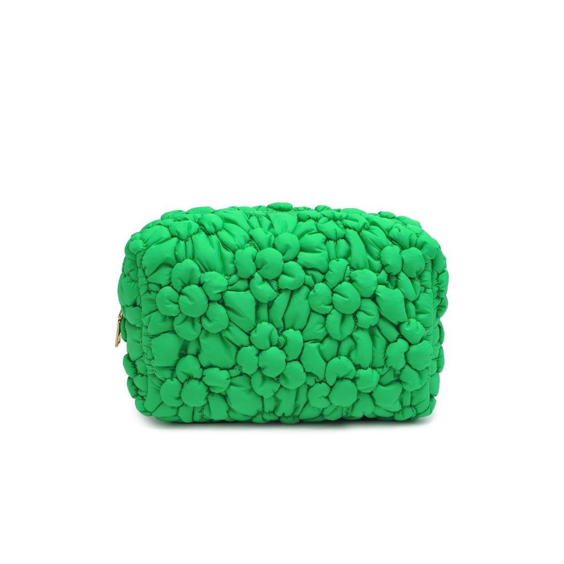 Urban Essentials Flora Pop - Nylon Cosmetic & Travel Organizer Pouch 840611144201 View 5 | Kelly Green