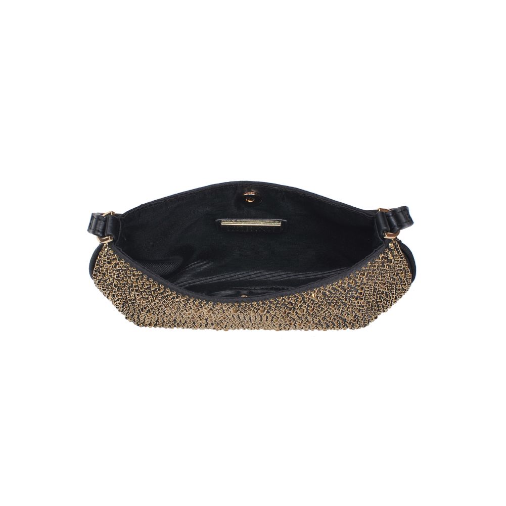 Woman wearing Gold Urban Expressions Simone Evening Bag 840611113870 View 9 | Gold