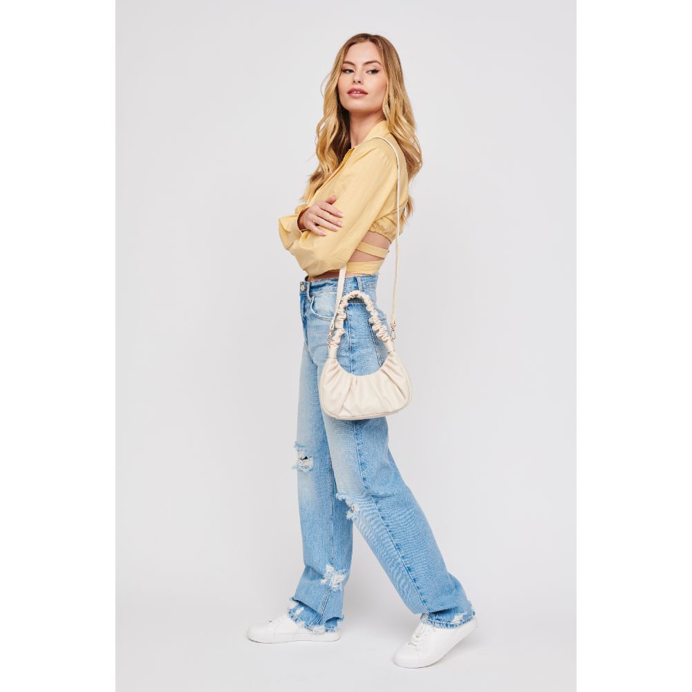 Woman wearing Oatmilk Urban Expressions Oliveta Shoulder Bag 840611176523 View 4 | Oatmilk