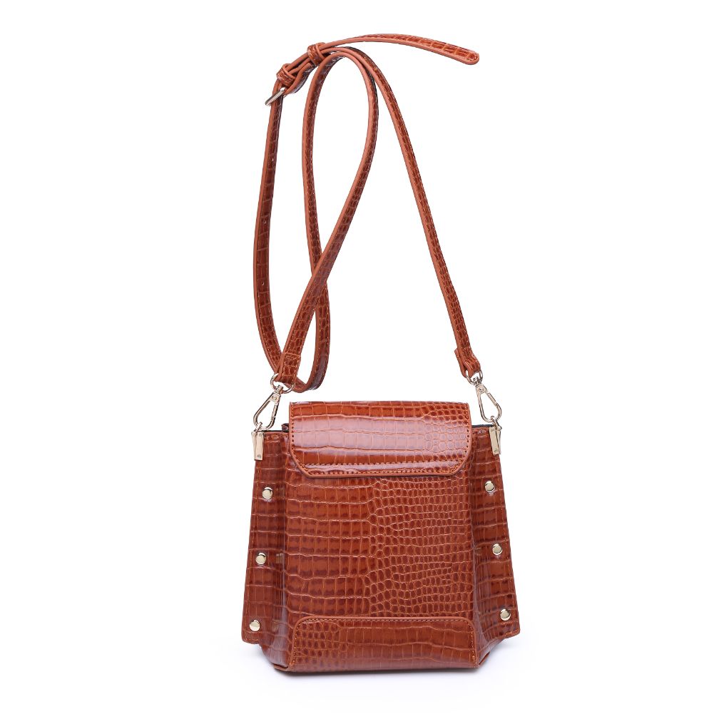 Product Image of Urban Expressions Taylor Croc Crossbody 840611165572 View 3 | Cognac