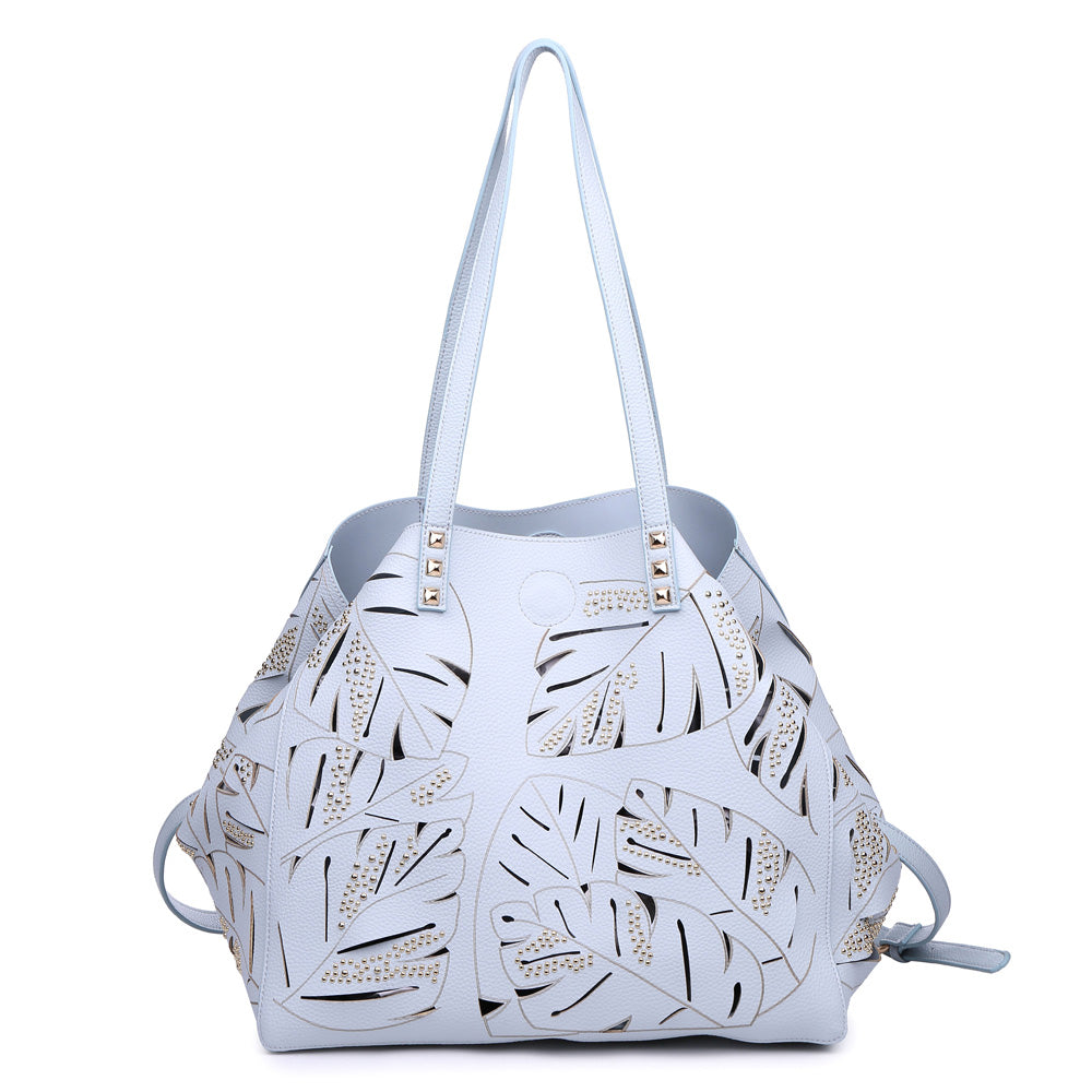 Woman wearing Blue Urban Expressions Aruba Tote NA-840611141668 View 5 | Blue